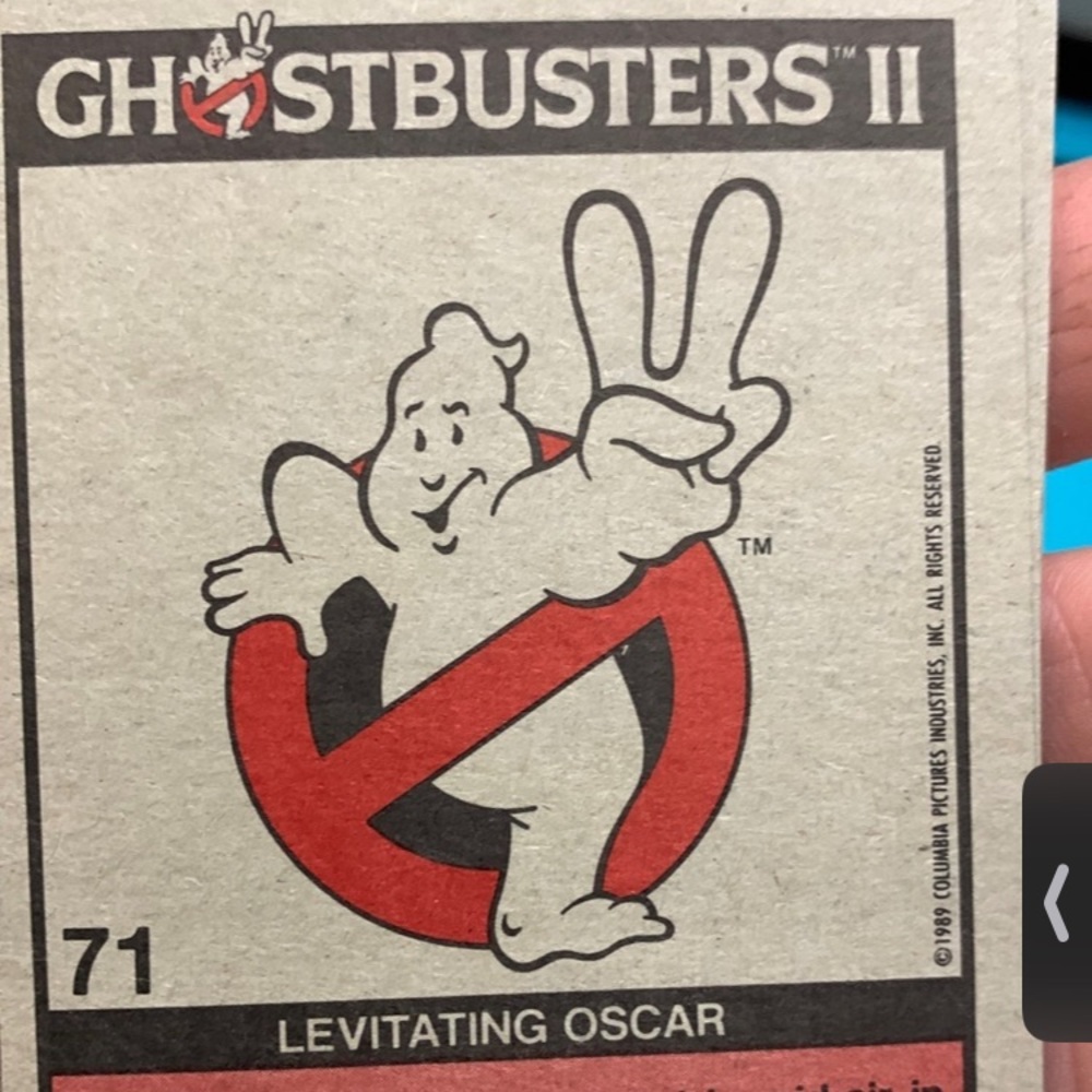 6 cards 1989 Vintage GhostBusters II